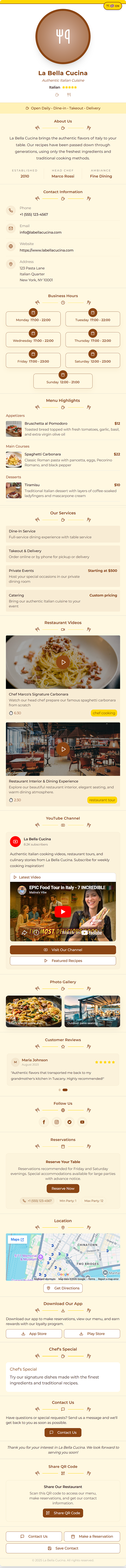 Restaurant theme